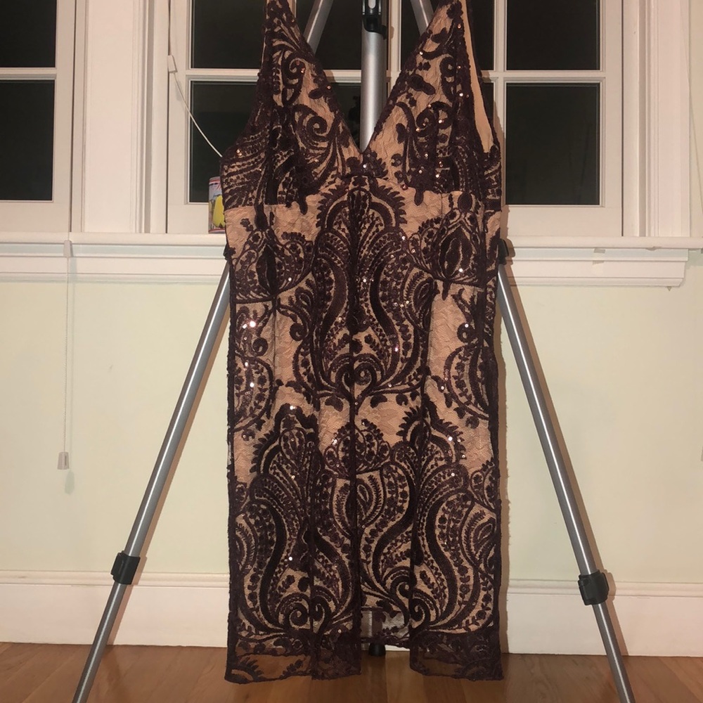 Free people night shimmers mini dress